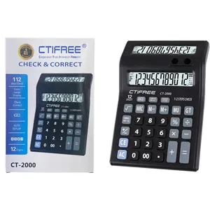 Calculatrice électronique de bureau à pile solaire AAA avec affichage LCD à 12 chiffres Calculatrice scientifique de bureau