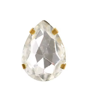 QIAO Offre Spéciale coloré larme or griffe verre coudre sur strass artisanat couture sur pierres pour vêtement vêtements accessoires - Product Image 4