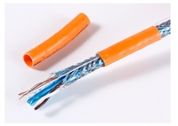 Kabel Ethernet Indoor WANGSHENG SFTP Cat7 5m 23AWG 8-Conductor Strand BC CCA Jaringan Kecepatan Tinggi untuk Penggunaan Rumah/Kantor PVC