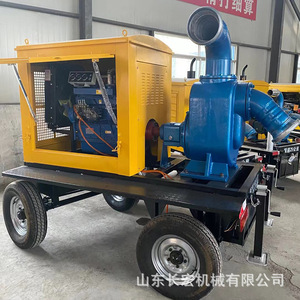 Camion pompe de lutte contre les inondations à moteur diesel 200/500/1000 m³/h, pompe centrifuge auto-amorçante pour eaux usées, construction en acier - Product Image 1