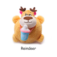 Jouet à mâcher interactif pour chien en peluche, durable, écologique, luxueux et qui couine