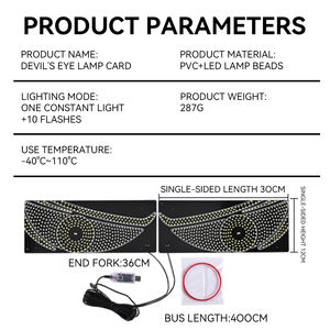 Nueva Llegada: Panel LED Matrix Ojos de Diablo, Pantalla Flexible Decorativa para Ventana, Luces Impermeables para Camiones, Autos y SUVs JHS-Z-24 - Product Image 3