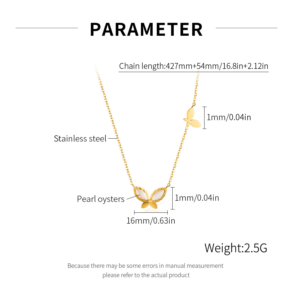 butterfly ingraving necklace