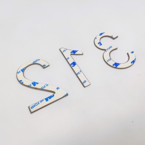 Numéro adhésif en acier inoxydable de 1,5mm pour construction d'hôtel et <span class=keywords><strong>maison</strong></span>, <span class=keywords><strong>plaque</strong></span> d'immatriculation de <span class=keywords><strong>maison</strong></span> extérieure en métal avec <span class=keywords><strong>autocollant</strong></span> de 3M - Product Image 2