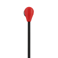 Écouteurs filaires 3,5 mm noirs et rouges en plastique avec transducteur 10 mm, câble de 120 cm, micro intégré, basses puissantes pour le gaming, le streaming en direct, les cours en ligne et les appels téléphoniques