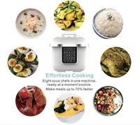 Cuisinière à pression électrique 5L/6L, contrôle numérique, cuve intérieure en acier inoxydable, revêtement antiadhésif, LED, haute température, haute pression