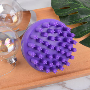 Masajeador Champú Cuero cabelludo Cabeza <span class=keywords><strong>de</strong></span> silicona Cepillo <span class=keywords><strong>de</strong></span> masaje Peine para lavar el cabello Cepillo <span class=keywords><strong>de</strong></span> ducha corporal Baño Spa Cepillo <span class=keywords><strong>de</strong></span> masaje adelgazante - Product Image 3