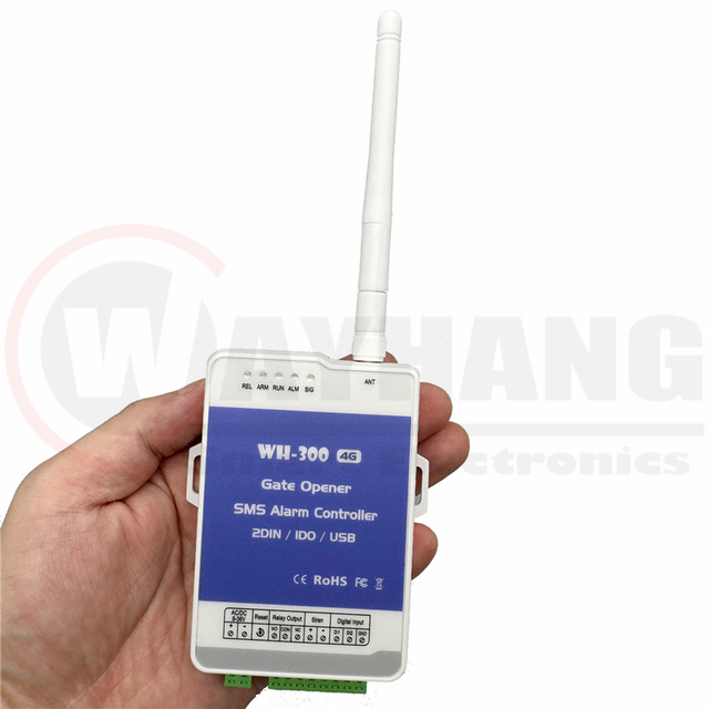 WH-300 ABS Remote Control Alarm 4G Free Call Wireless Door Opener GSM Gate Opener Relay Switch