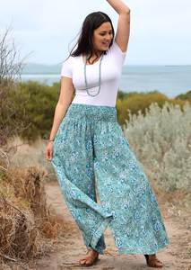 Pantalones Casuales de Pierna Ancha para Mujer, Hechos de 100% Rayón, Cintura Elástica, Cómodos, Ligeros, Fluidos y Holgados - Product Image 2