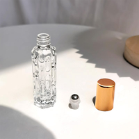 Flacon de parfum transparent en verre de 10 ml avec bille roulante en acier, mini vaporisateur de parfum, stock usine