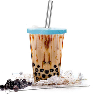 Tasse à boisson droite personnalisable de 16oz couvercle de gobelet à paille double couche approvisionnement direct transfrontalier imprimé votre logo de couleur de choix - Product Image 3