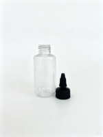 Bouteille souple transparente en PET de 100 ml avec bouchon à bec pointu, réutilisable, vide, pour colle liquide, peinture, personnalisable OEM