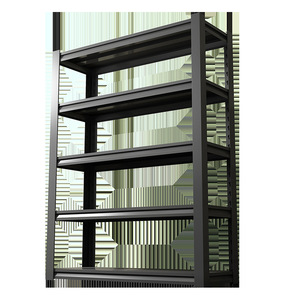 Étagère de rangement en métal noir à 5 niveaux Three Arrows, unité d'étagérage robuste réglable pour la maison et l'entrepôt - Product Image 5