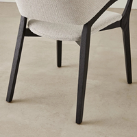 Chaise de salle à manger BST de haute qualité avec revêtement en tissu tressé durable et en cuir, structure en bois de frêne massif, chaise de salle à manger pour restaurant