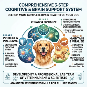 Gouttes de soutien cérébral cognitif avec phosphatidylsérine pour la mémoire et la réactivité chez les chiens seniors GMP ISO COA - Product Image 3