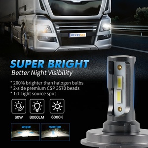 Bevinsee H7 60W presa <span class=keywords><strong>H4</strong></span> 24V 12V fendinebbia Moto Led <span class=keywords><strong>H4</strong></span> 6000K 8000LM H1 H11 H3 CSP 3570 lampadine per fari a LED - Product Image 2