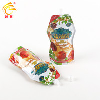 Op maat gemaakte 500ml fruitsapverpakking Doypack zak aluminium gelamineerd hitte verzegelde uitgietzak staande uitgietzak vochtbestendig