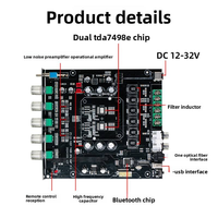 Module amplificateur de puissance numérique LD-2.1PRO à canaux, carte de contrôle de tonalité gauche-droite pour audio domestique, amplificateur de puissance direct usine