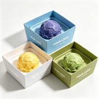 Boîte à gaufres en papier biodégradable de qualité alimentaire pour bâtonnets de gaufres, idéale pour les glaces et les aliments frits