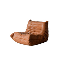 Nouveau Fauteuil Designer 2026 pour Salon et Chambre, Chaise de Loisirs en Tissu et Cuir pour Petits Appartements