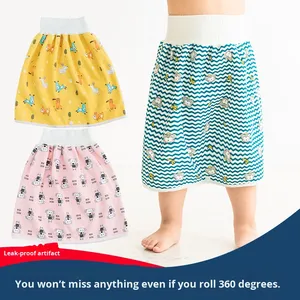Jupe-culotte d'apprentissage <span class=keywords><strong>de</strong></span> la propreté imprimée pour bébé, en coton, absorbante, imperméable, <span class=keywords><strong>lavable</strong></span>, pour la <span class=keywords><strong>nuit</strong></span>, cadeau pour tout-petit - Product Image 2