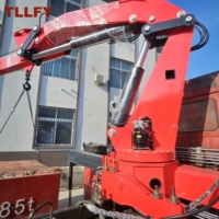Grue de camion à bras articulé pliable de 12 tonnes à prix d'usine - Télécommande sans fil en option