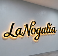 Maßgefertigtes 304 Edelstahl Hintergrundbeleuchtetes Schild Hersteller Hochwertiges Einfarbiges Dekoratives Hängendes Wasserdichtes IP67 LED-Logo