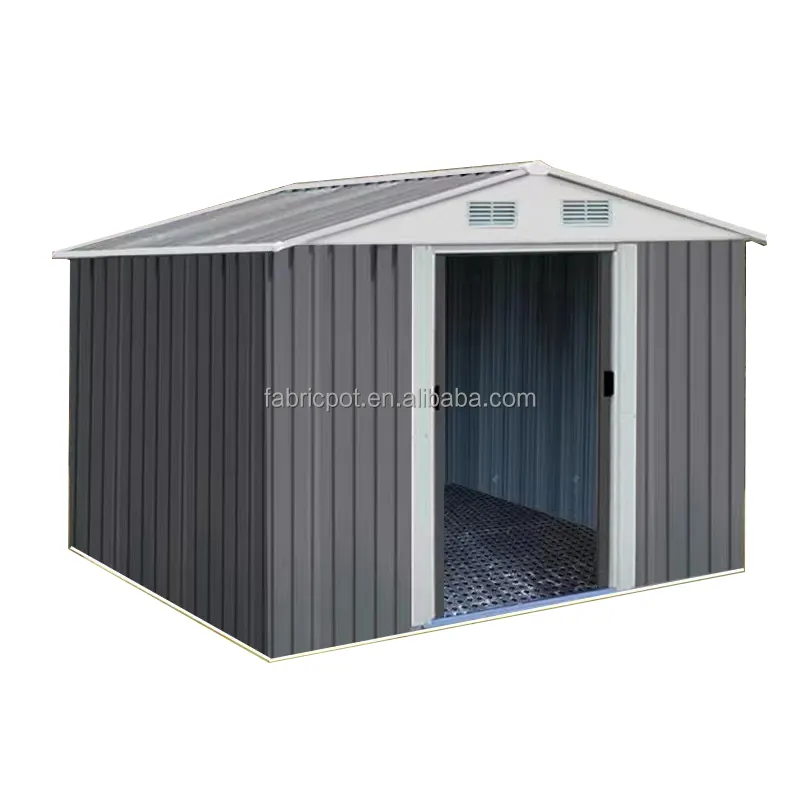 Sân sau kim loại bán buôn vườn kho 8ft x 8ft kim loại công cụ lưu trữ nhà kho