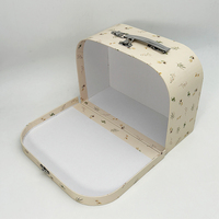 Valise en carton pour enfants avec impression CMJN personnalisée, mini valise en carton pour enfants, boîte d'emballage cadeau avec poignée en métal