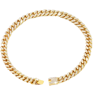 Joyería de diamantes de imitación de aleación de Zinc, hebilla de diseño cubano para caminar al aire libre, <span class=keywords><strong>Collar</strong></span> de cadena de Metal para perros grandes de 7 a 30 pulgadas - Product Image 3