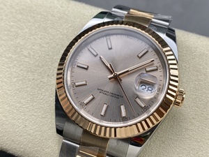 Reloj Mecánico de Lujo de Súper Calidad, Resistente al Agua, 41 mm, Acero CFactory 904L, Movimiento 3235, Correa Jubilee de Dos Tonos 126-334 - Product Image 3