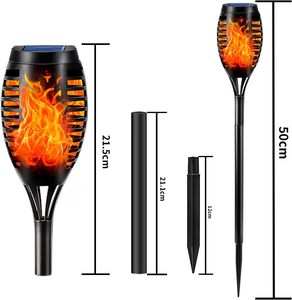 Vente d'usine : 12 torches solaires LED étanches IP65 pour jardin, allées et pelouses, modèle FX-SOSG039 - Product Image 4