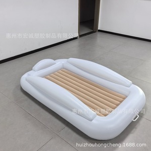 Inflatable Children's Bed With Guardrails 0.3mm Thick Environmentally Friendly Pvc Portable For Travel And Outdoor Use - Product Image 2