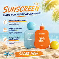 Flacon distributeur en plastique vide polyvalent de 30g pour soins de la peau, contenant de forme créative pour crème solaire, après-shampoing, flacon essentiel
