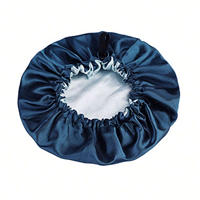 Nouveau Bonnet en soie satinée Bonnet pour cheveux Bonnet en satin à double couche avec couverture de tête de bouton non visible
