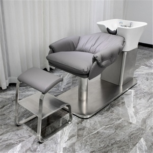 Hot Sale Beauty Wholesale Salon Furniture Shampoo <b>Bed</b> Washing Hair Chair Electrical Leg-rest Ceramic Backwash Neck Pillow - Product Image 6