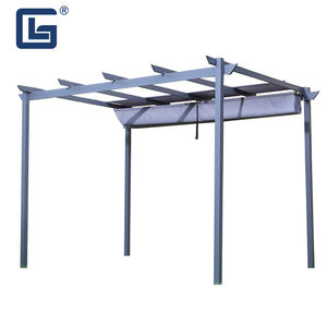 Techo de <span class=keywords><strong>lona</strong></span> retráctil plegable para patio trasero, pérgola de aluminio - Product Image 5