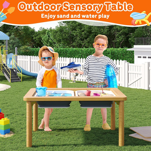<span class=keywords><strong>Table</strong></span> sensorielle pliable en bois certifiée CPC pour enfants avec couvercle en contreplaqué anti-<span class=keywords><strong>d</strong></span>éformation - Product Image 4