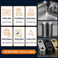 Cotización Express en 48h, Revisión Gratuita de DFM, Mecanizado CNC, Aluminio Inoxidable, Electroerosión por Hilo, Perforación de 0.005mm, ISO 9001, 5 Ejes, Piezas Personalizadas Rápidas