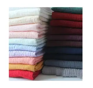 Wholesale custom 100 pure cotton organic washed gauze muslin crepe fabric for cloth