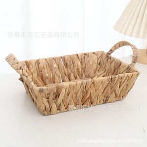 In stock woven snack <b>baskets</b>, handmade gourd grass <b>storage</b> <b>baskets</b>, desktop multi-functional sundry and cosmetic organizers. - Product Image 4