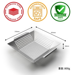 Cesta para Asar Verduras de Acero Inoxidable, Accesorios para Parrilla, para Asar al Aire Libre y en la Cocina, Universal para Barbacoa - Product Image 3