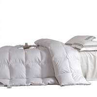 Housse de couette double couche en jacquard 100% coton, finition satinée, tissu anti-fuite de duvet