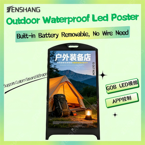 Affichage commercial sans fil portable de qualité supérieure, panneau LED extérieur GOB étanche P1.538/P1.86/P2/P2.5, batterie intégrée, application mobile - Product Image 4