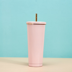 Customize 750ML Available Double Wall Stainless Steel Tumbler with <b>Straw</b> Premium <b>Reusable</b> Coffee Mug for Hot and Cold Drinks - Product Image 3