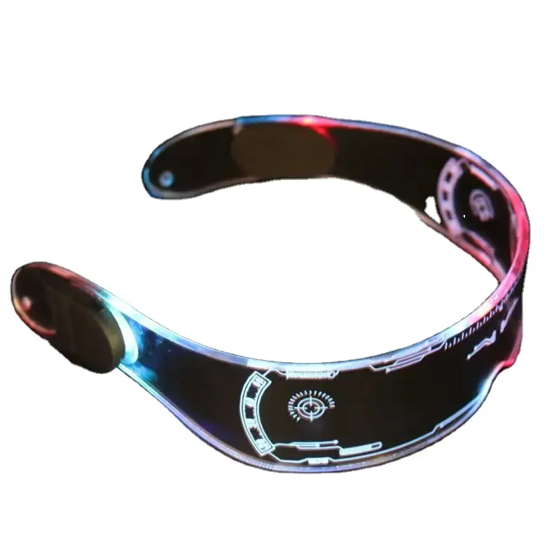 2024 светодиодные световые очки модные технологии вспышки изменения цвета светодиодные световые очки для украшения