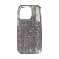 Coque de téléphone portable à paillettes Hybrid Epoxy Bling Antichoc pour iPhone 15promax