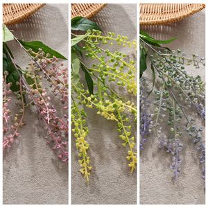 ดอกคาลลาฟลอรัล หญ้าพริกไทยประดิษฐ์ ก้านเดี่ยว พลาสติก ตกแต่งภายในบ้าน สีชมพู เหลือง ม่วง ช่อดอกไม้ผลไม้ป่า - Product Image 3