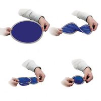 Éventail pliant rond en polyester et nylon avec pochette, personnalisable avec logo, pour cadeaux promotionnels en gros, économique, avec disque volant