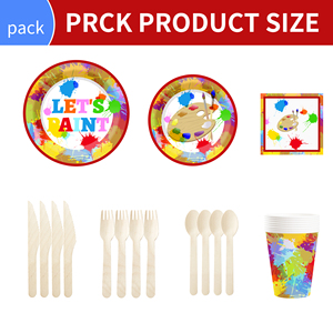 ชุดจานกระดาษลายวาดเขียนสีสันสดใสสำหรับงานศิลปะ ยี่ห้อ DAMAI แบบใช้แล้วทิ้ง - Product Image 4